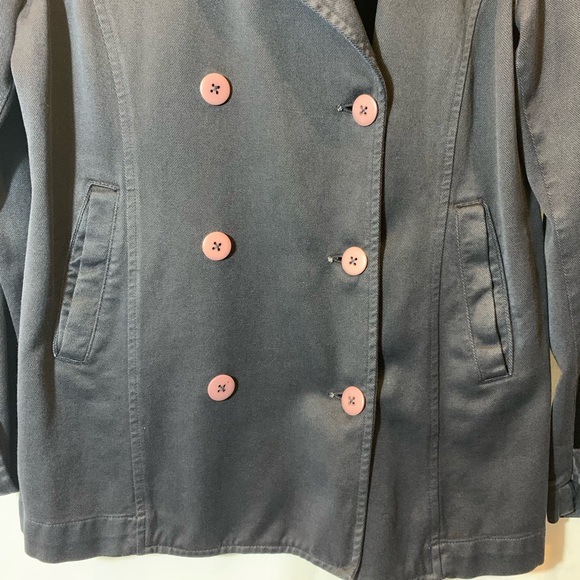 AT denim Women’s Button Navy Blue Denim Jacket - Picture 4 of 9